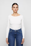 Petronella Rib Boatneck Ecru