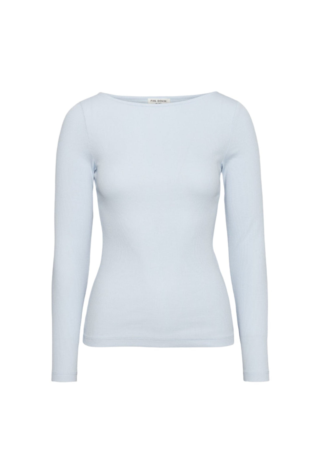 Petronella Rib Boatneck Light Blue | Topper | Smuk - Dameklær på nett