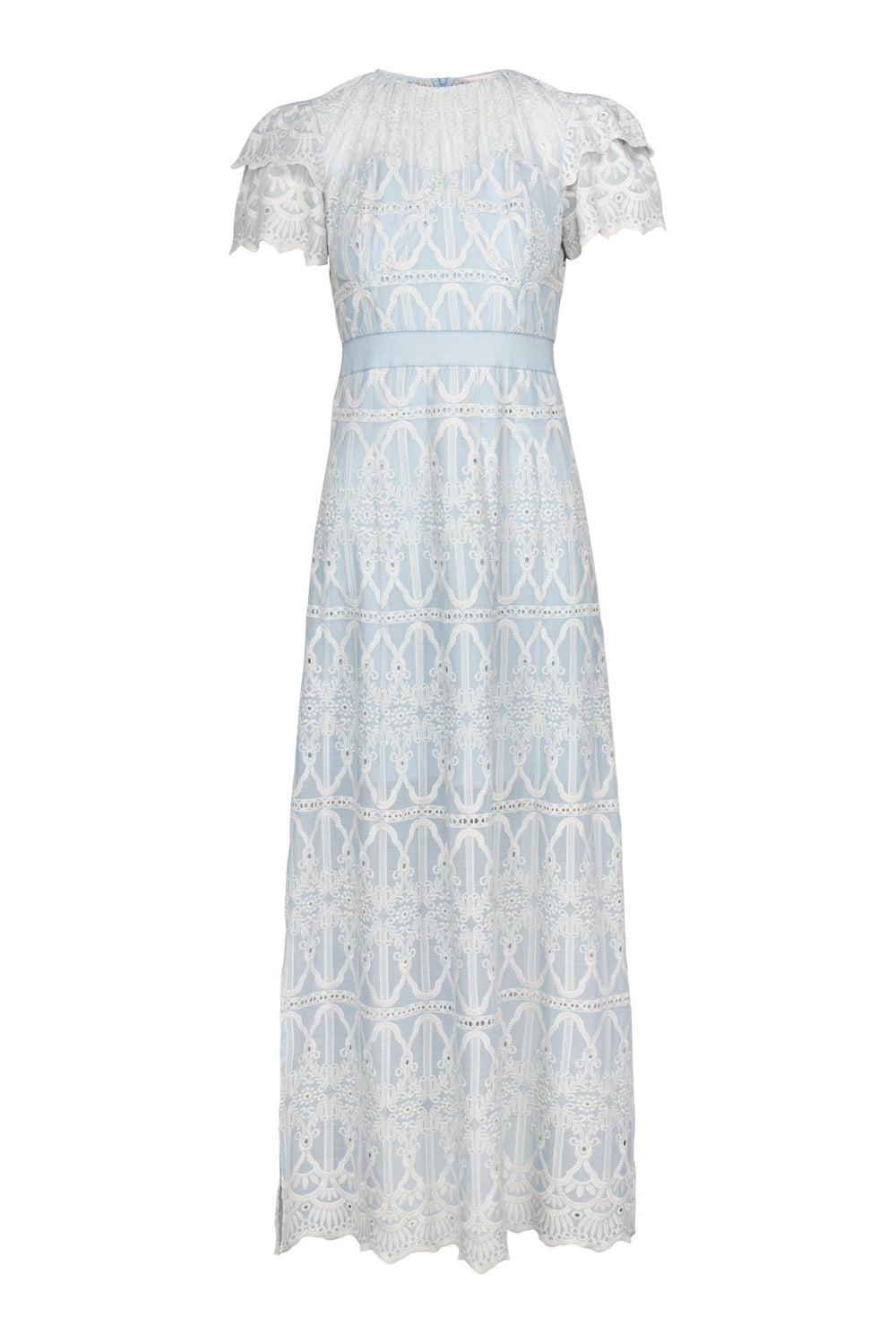 Philine Maxi Dress Blue Embroidery | Kjoler | Smuk - Dameklær på nett