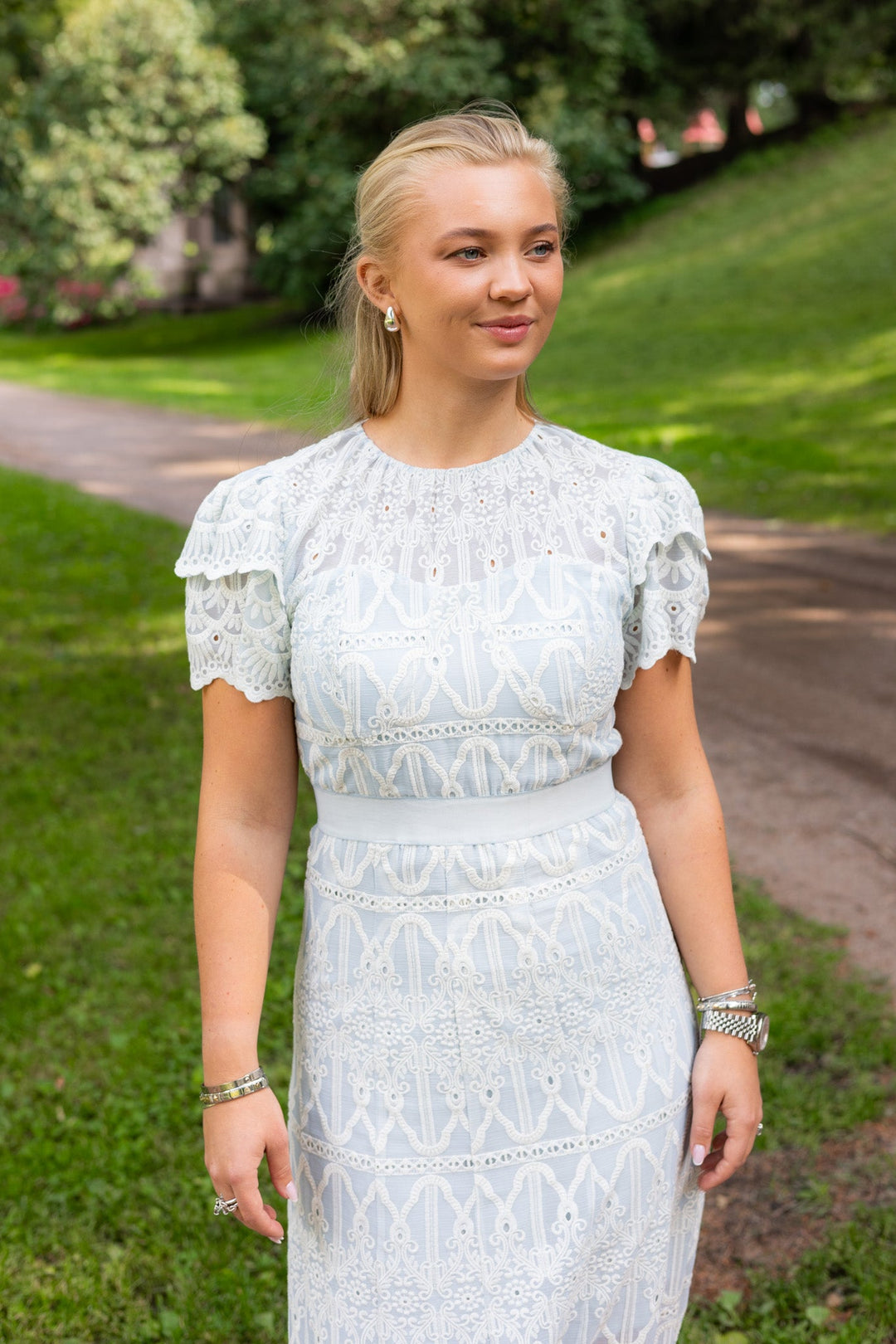 Philine Maxi Dress Blue Embroidery | Kjoler | Smuk - Dameklær på nett