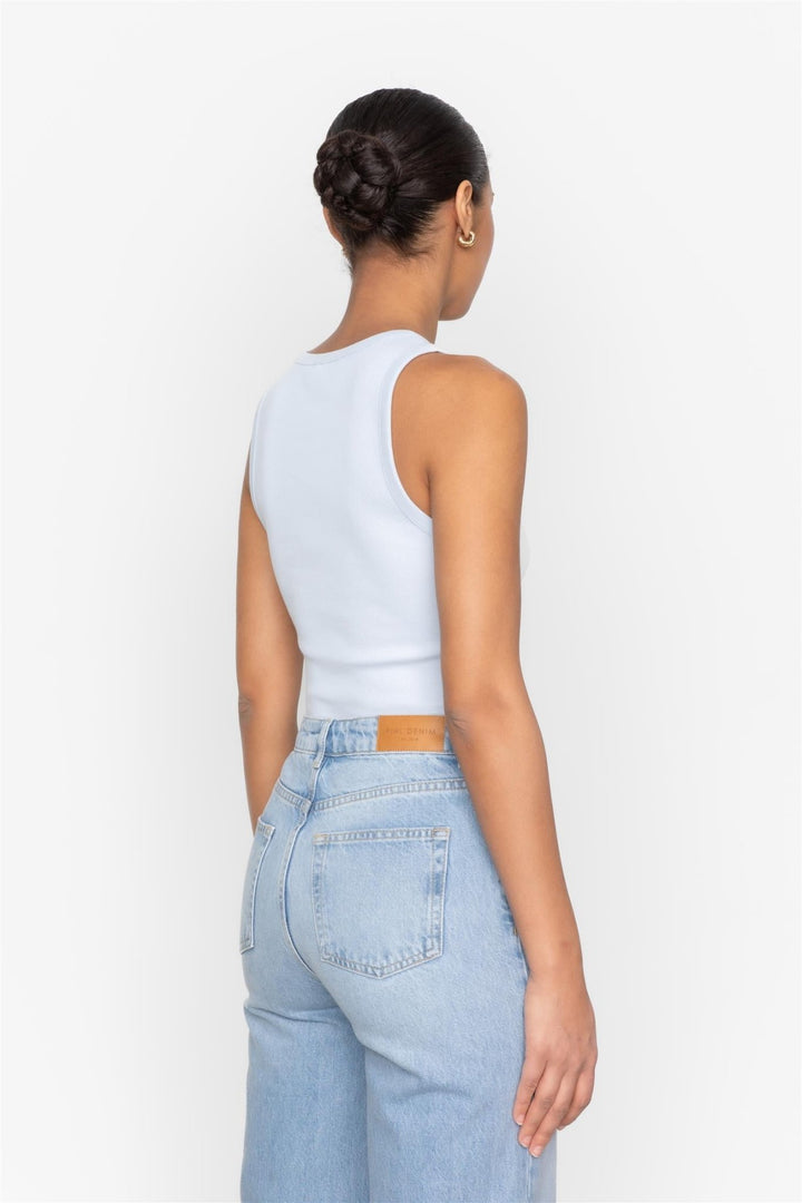 Pia Rib Singlet Light Blue | Topper | Smuk - Dameklær på nett