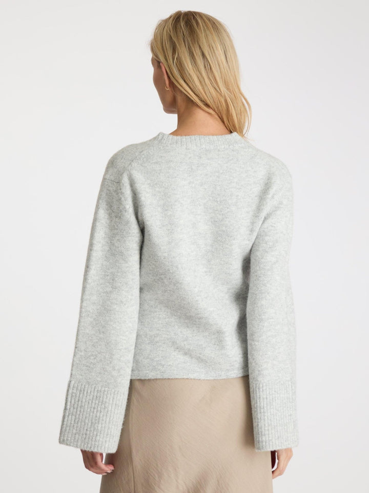 Pixie Knit Cardigan Light Grey Melange | Genser | Smuk - Dameklær på nett