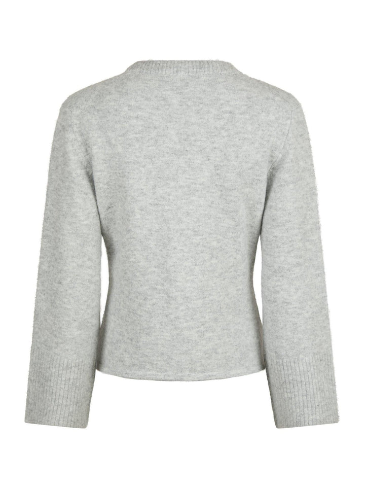 Pixie Knit Cardigan Light Grey Melange | Genser | Smuk - Dameklær på nett