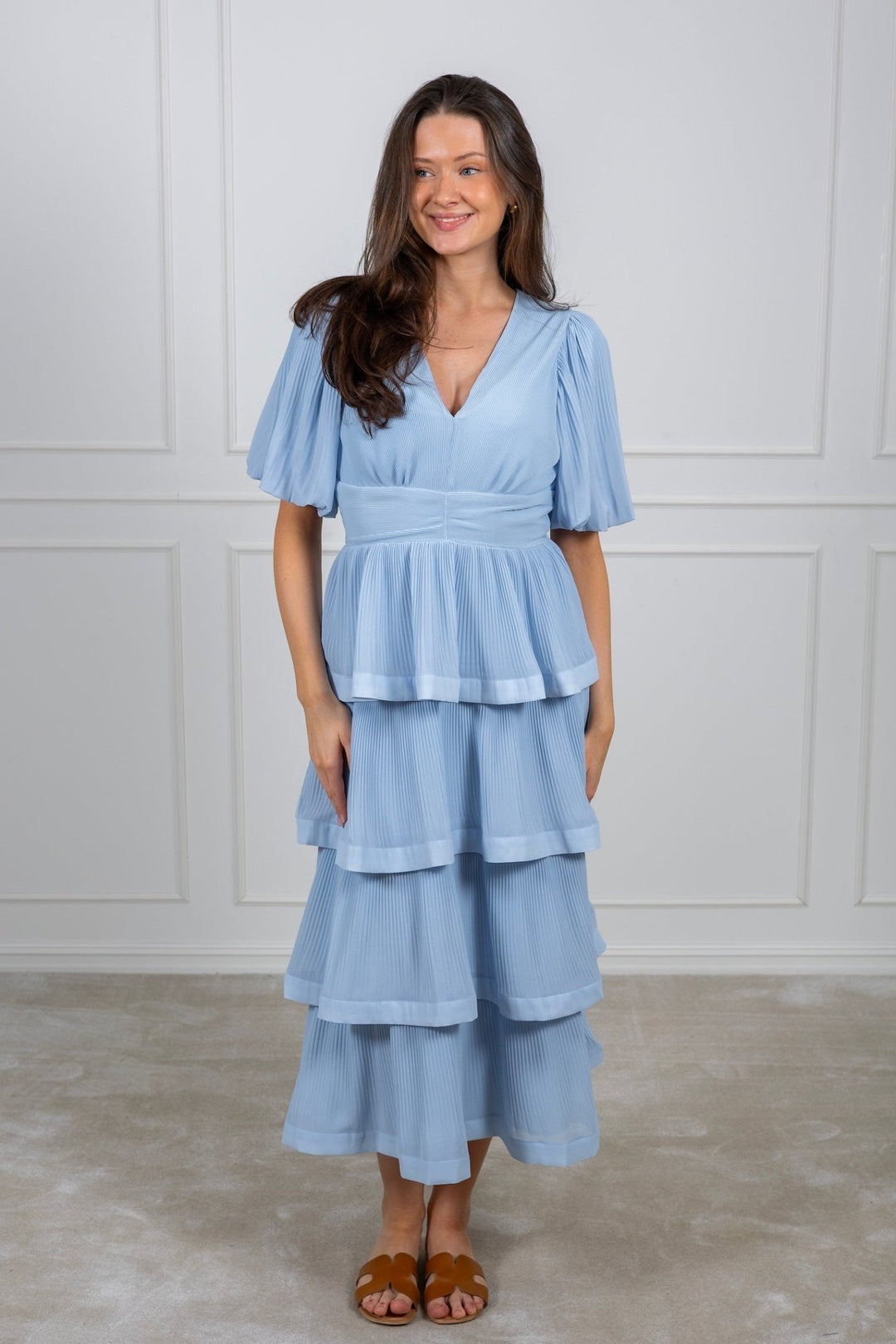 Plira Ss Long Dress Halogen Blue | Kjoler | Smuk - Dameklær på nett