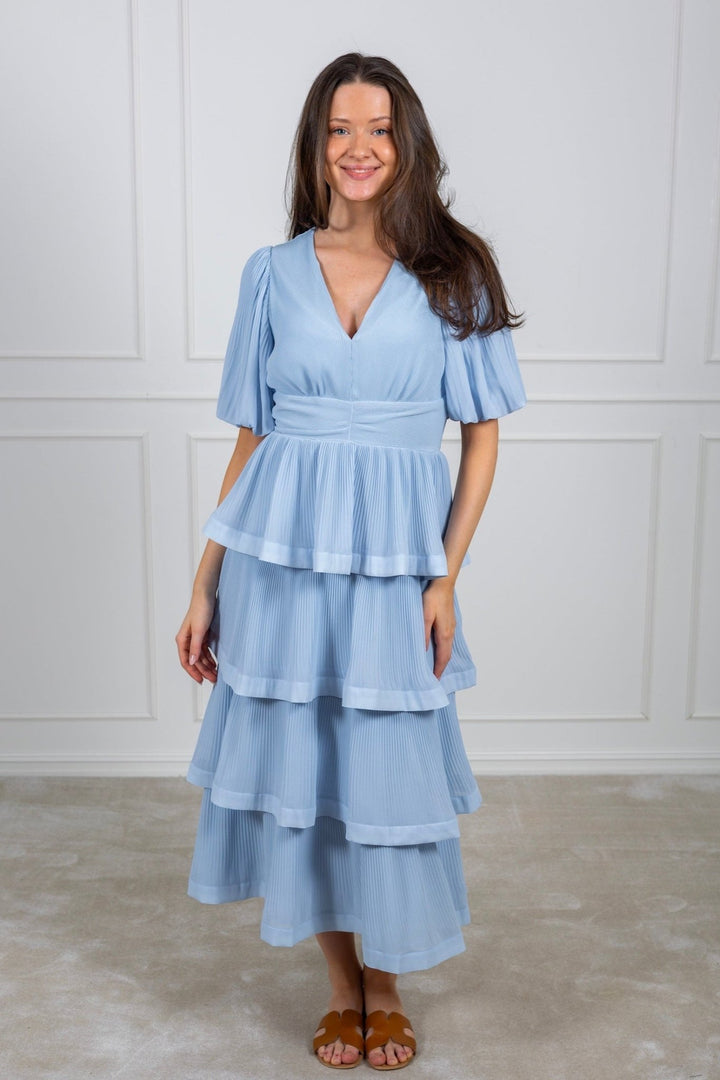 Plira Ss Long Dress Halogen Blue | Kjoler | Smuk - Dameklær på nett