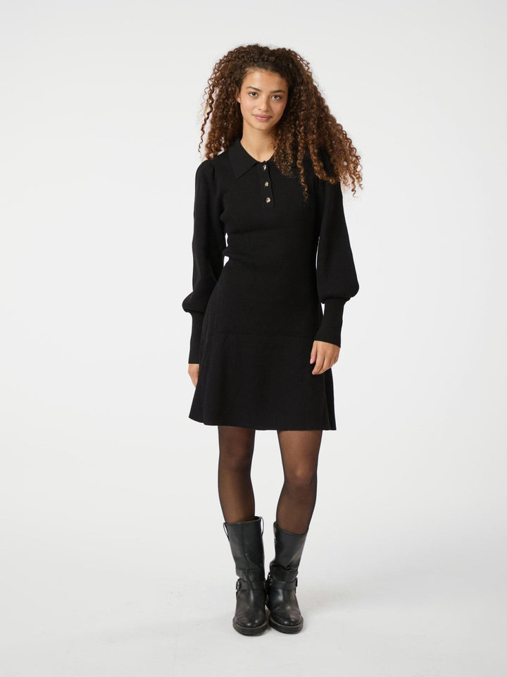 Polli Rib Knit Dress Black | Kjoler | Smuk - Dameklær på nett