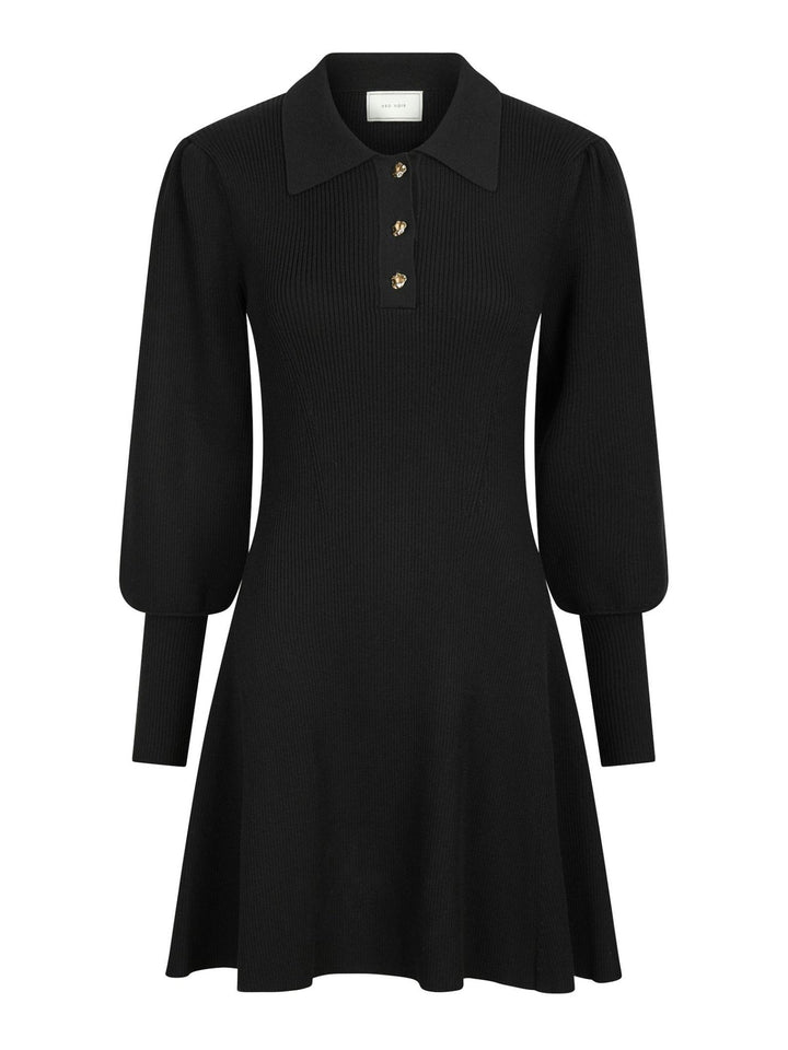 Polli Rib Knit Dress Black | Kjoler | Smuk - Dameklær på nett