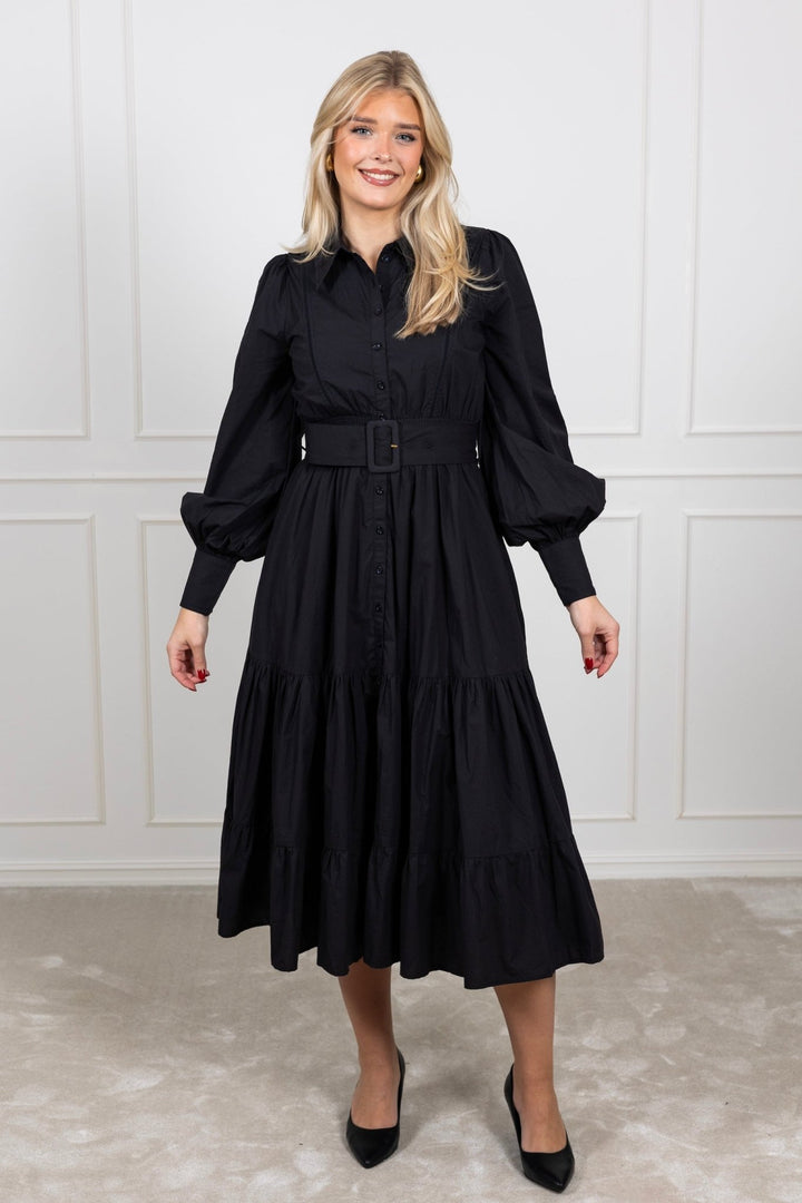 Poplin Midi Shirt Dress Black | Kjoler | Smuk - Dameklær på nett