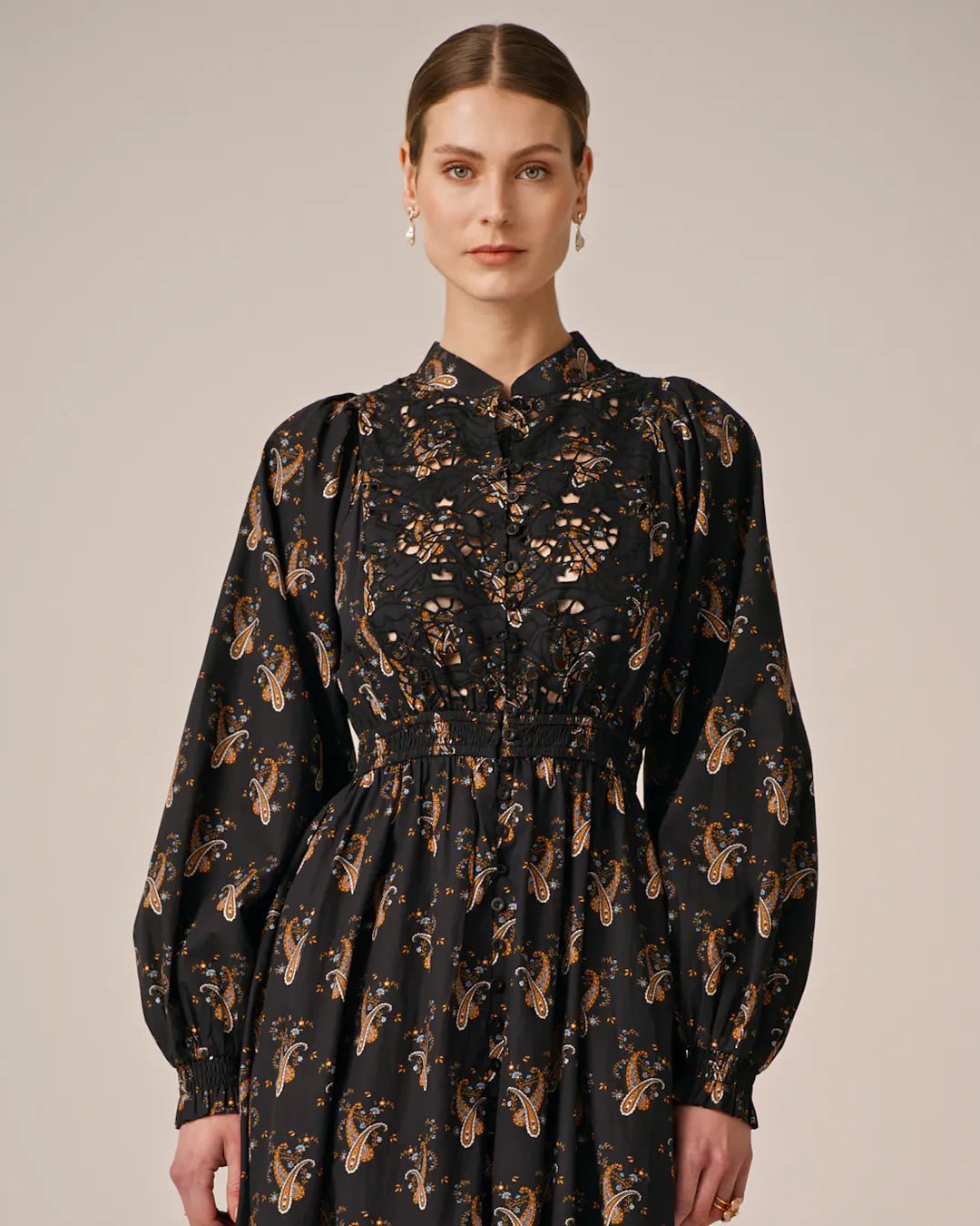 Poplin Smocking Dress Midnight Paisley | Kjoler | Smuk - Dameklær på nett