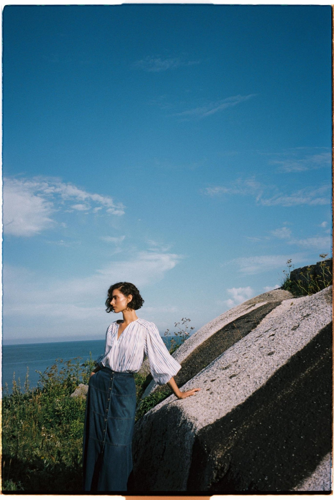 Provence Skirt Dk. Blue | Skjørt | Smuk - Dameklær på nett