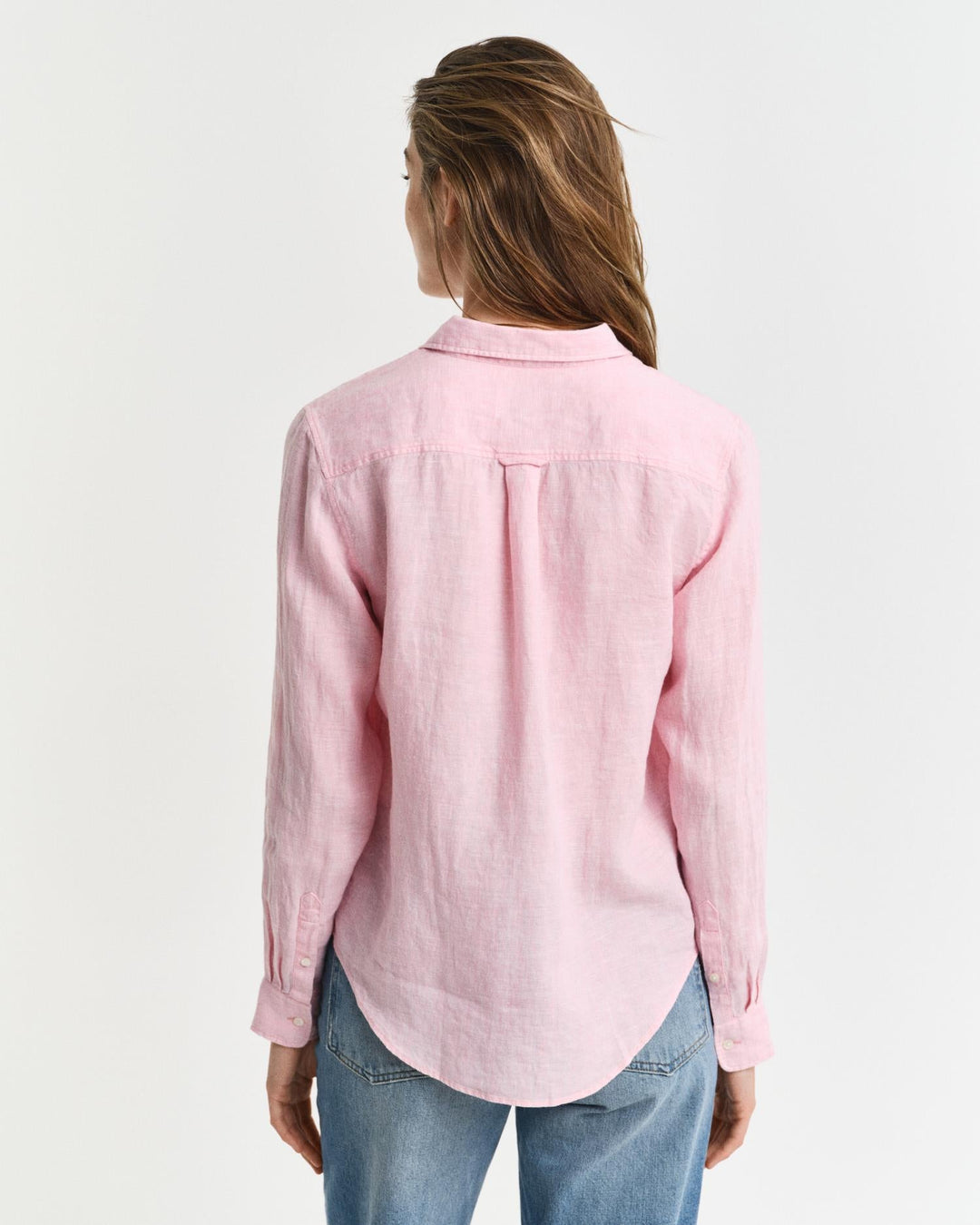 Regular Fit Linen Shirt Geranium Pink | Skjorter og bluser | Smuk - Dameklær på nett