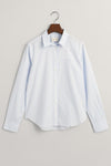 Regular Fit Striped Poplin Shirt Light Blue