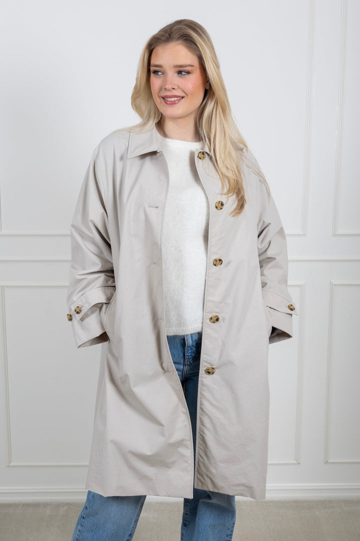 Relaxed Fit Car Coat Cloudy Grey | Yttertøy | Smuk - Dameklær på nett