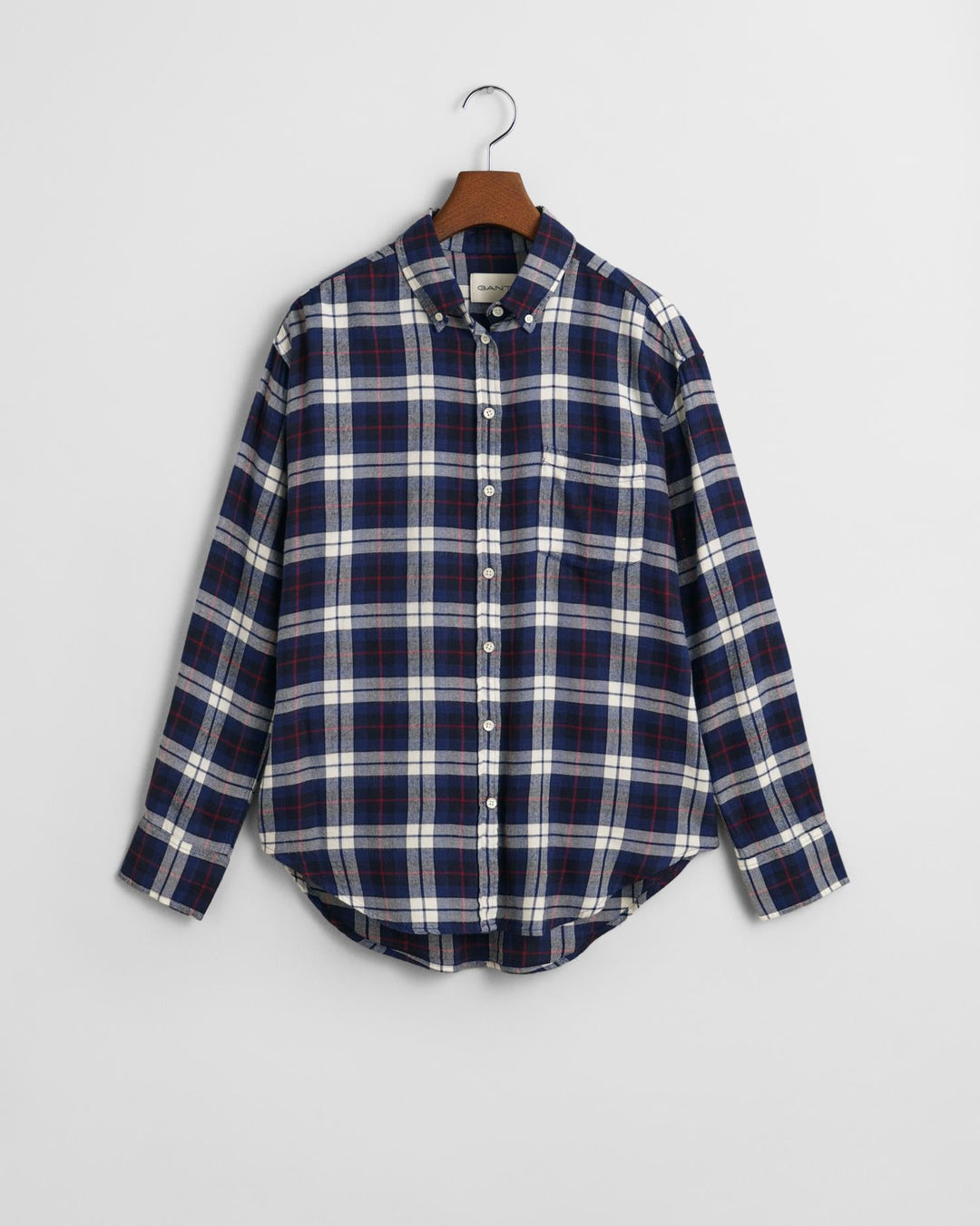 Relaxed Fit Checked Flannel Shirt Classic Blue | Skjorter og bluser | Smuk - Dameklær på nett