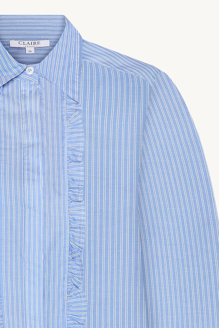 Resha Striped Shirt Serenity | Skjorter og bluser | Smuk - Dameklær på nett