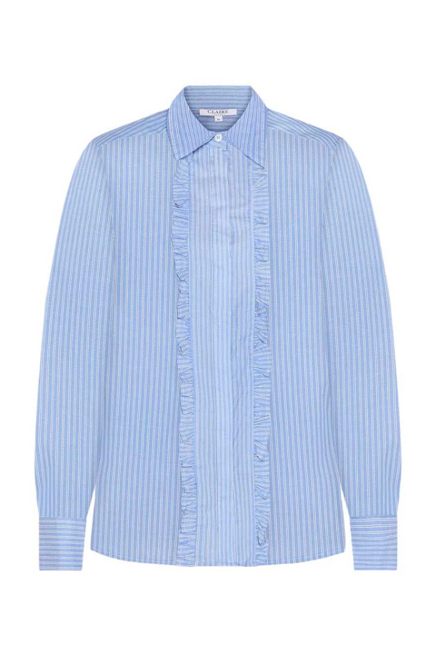 Resha Striped Shirt Serenity | Skjorter og bluser | Smuk - Dameklær på nett