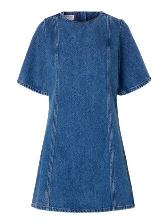 Rie 2/4 Short Dress Medium Blue Denim | Kjoler | Smuk - Dameklær på nett