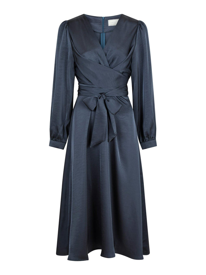 Rimini Heavy Sateen Dress Midnight Blue | Kjoler | Smuk - Dameklær på nett