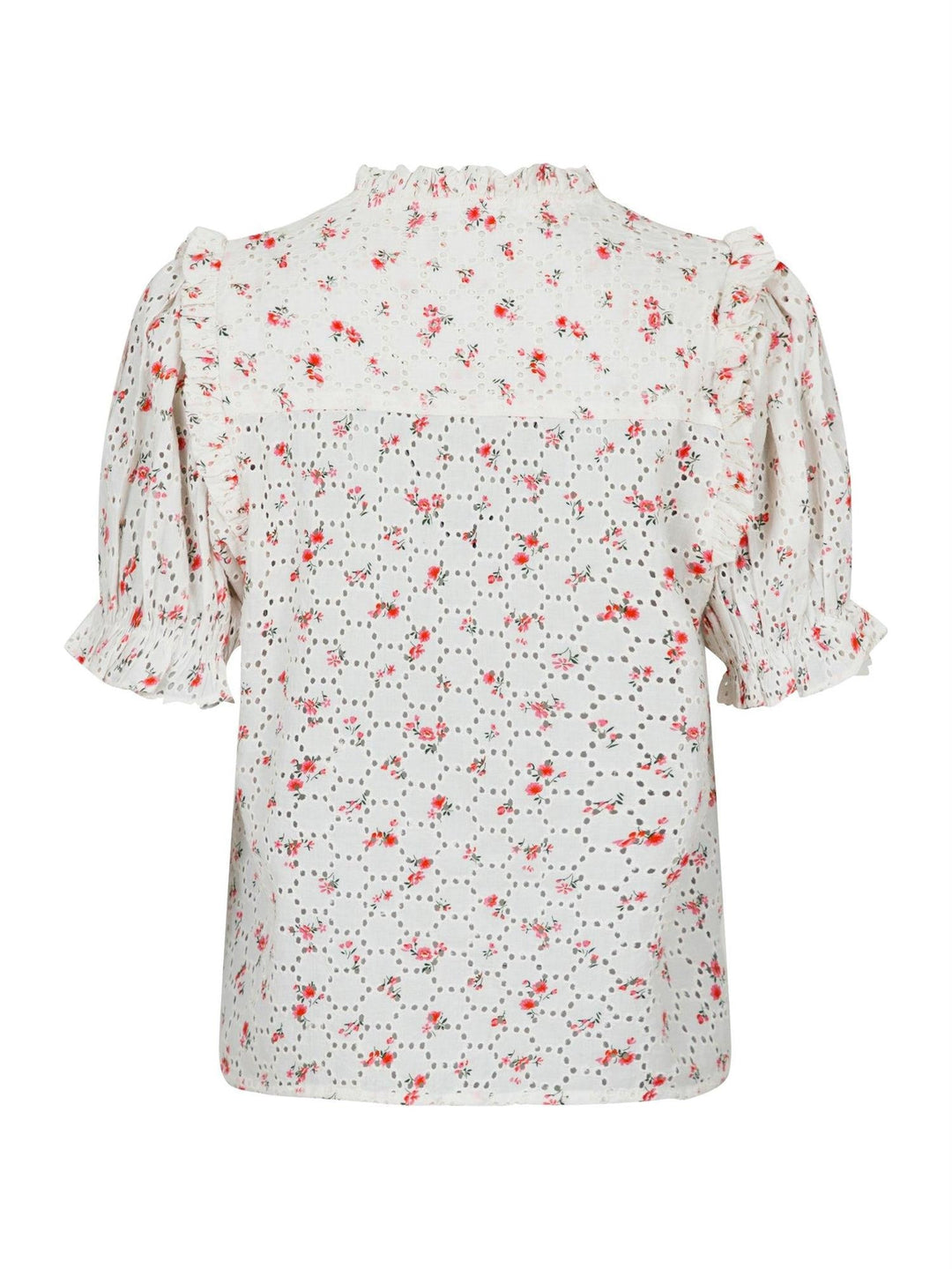 Rosalie Embroidery Rose Blouse Pink | Skjorter og bluser | Smuk - Dameklær på nett