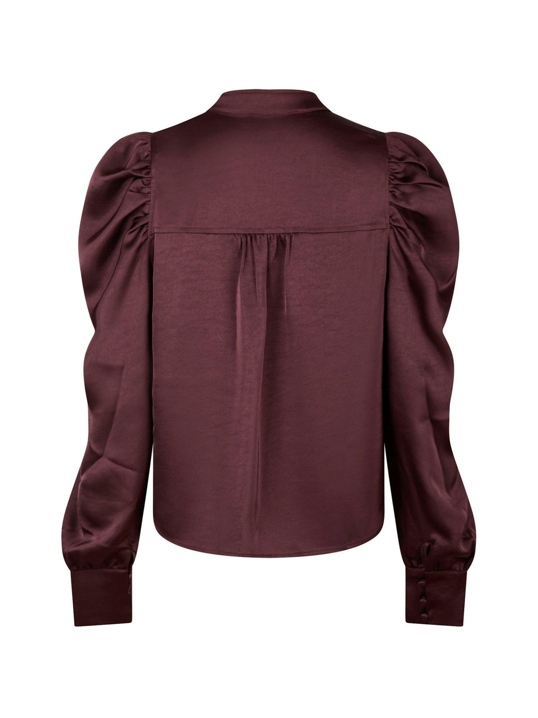 Rosslyn Heavy Sateen Blouse Burgundy | Skjorter og bluser | Smuk - Dameklær på nett