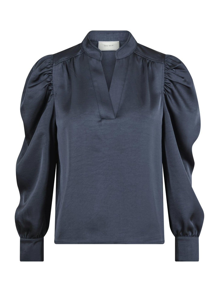 Rosslyn Heavy Sateen Blouse Midnight Blue | Skjorter og bluser | Smuk - Dameklær på nett