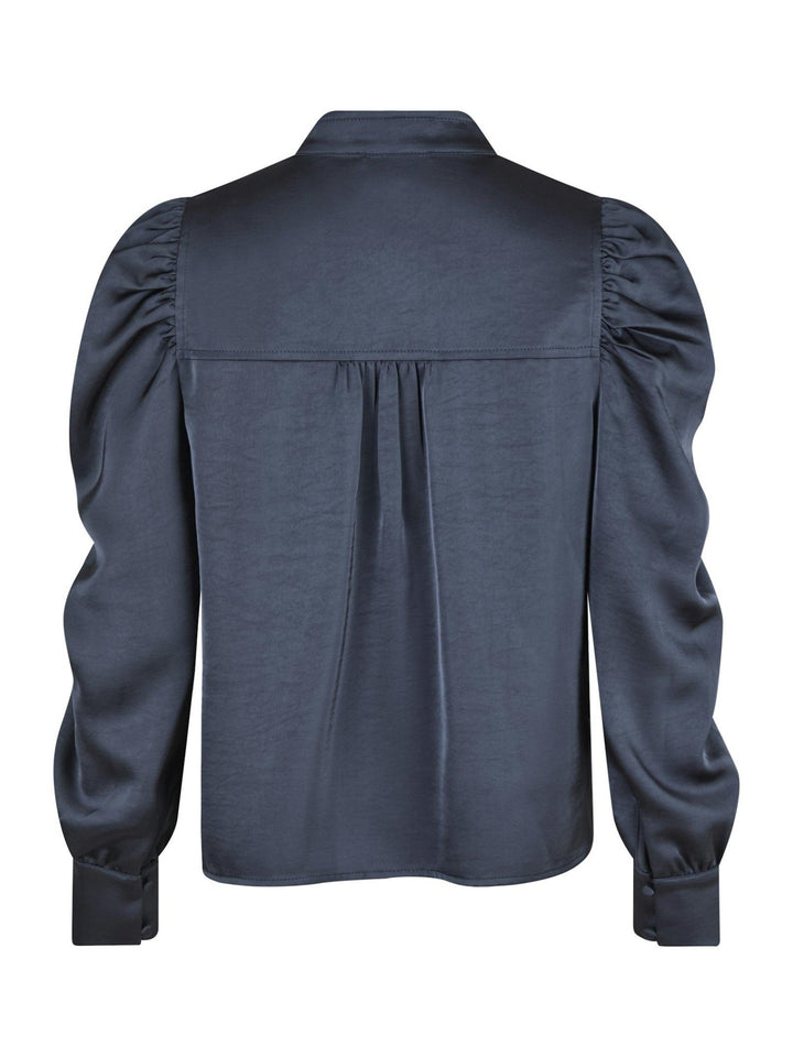 Rosslyn Heavy Sateen Blouse Midnight Blue | Skjorter og bluser | Smuk - Dameklær på nett