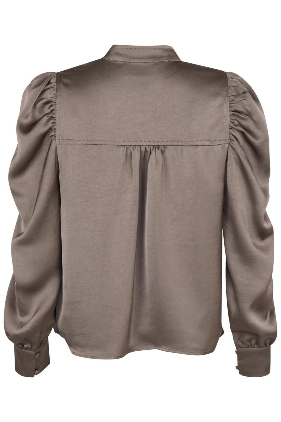 Rosslyn Heavy Sateen Blouse Warm Grey | Skjorter og bluser | Smuk - Dameklær på nett