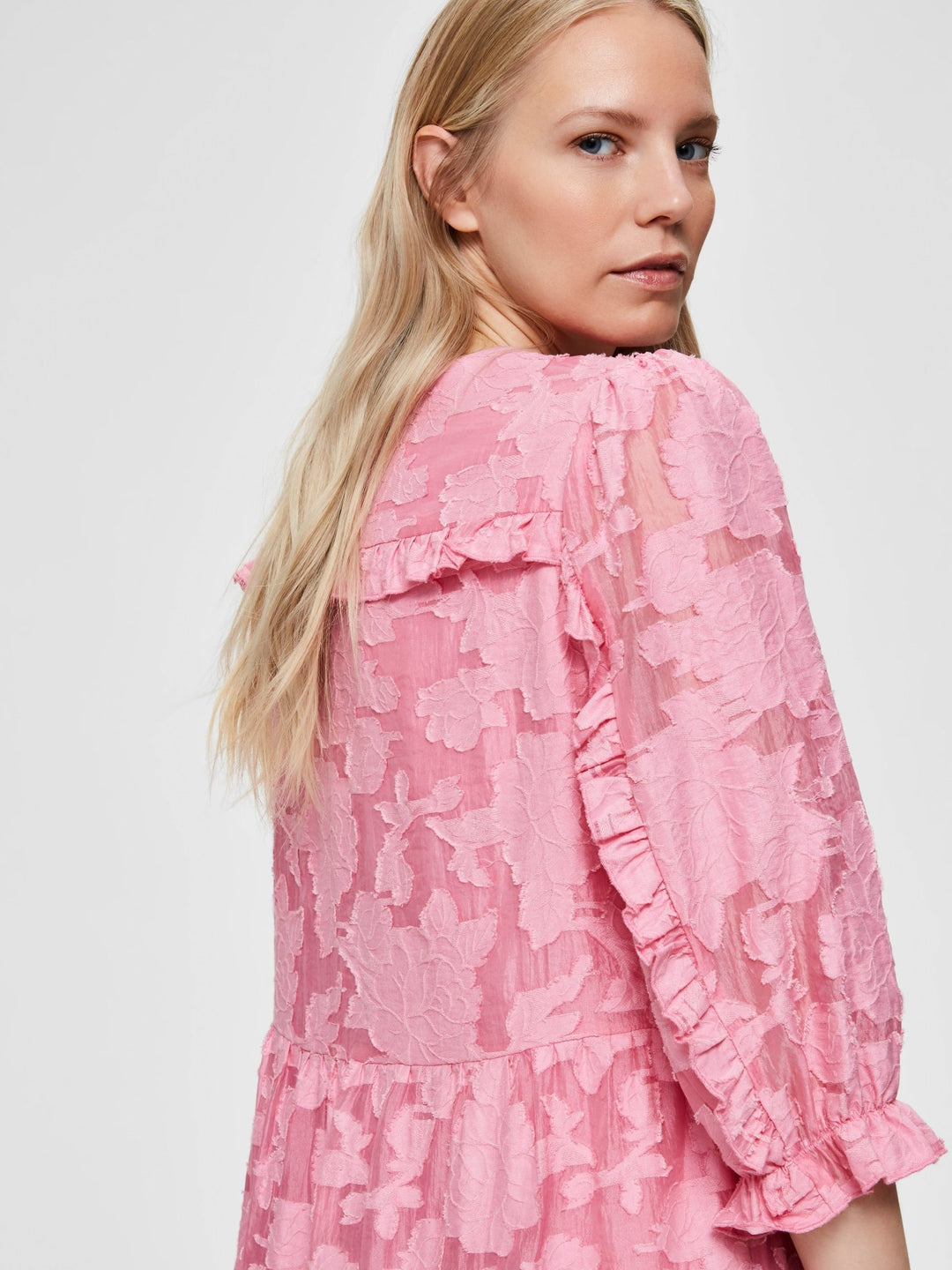 Sadie 3/4 Midi Dress B Rosebloom | Kjoler | Smuk - Dameklær på nett