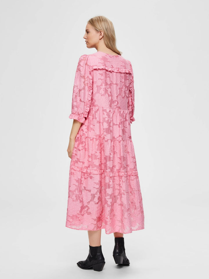 Sadie 3/4 Midi Dress B Rosebloom | Kjoler | Smuk - Dameklær på nett