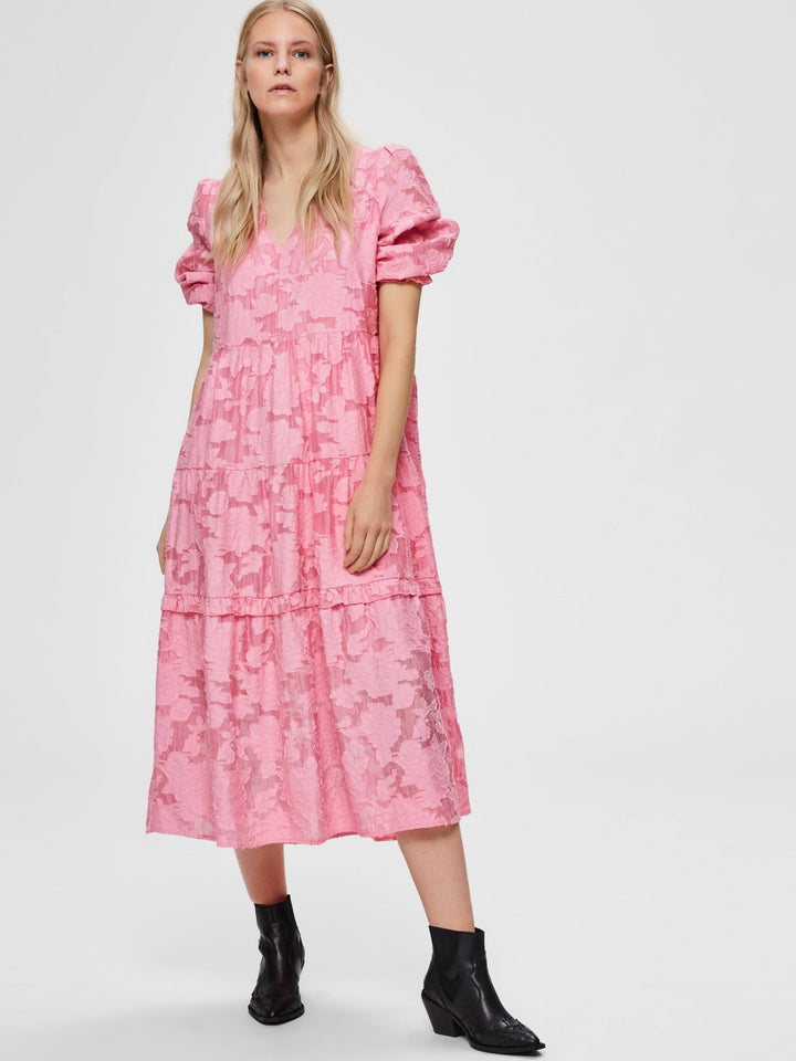 Sadie 3/4 Midi Dress B Rosebloom | Kjoler | Smuk - Dameklær på nett