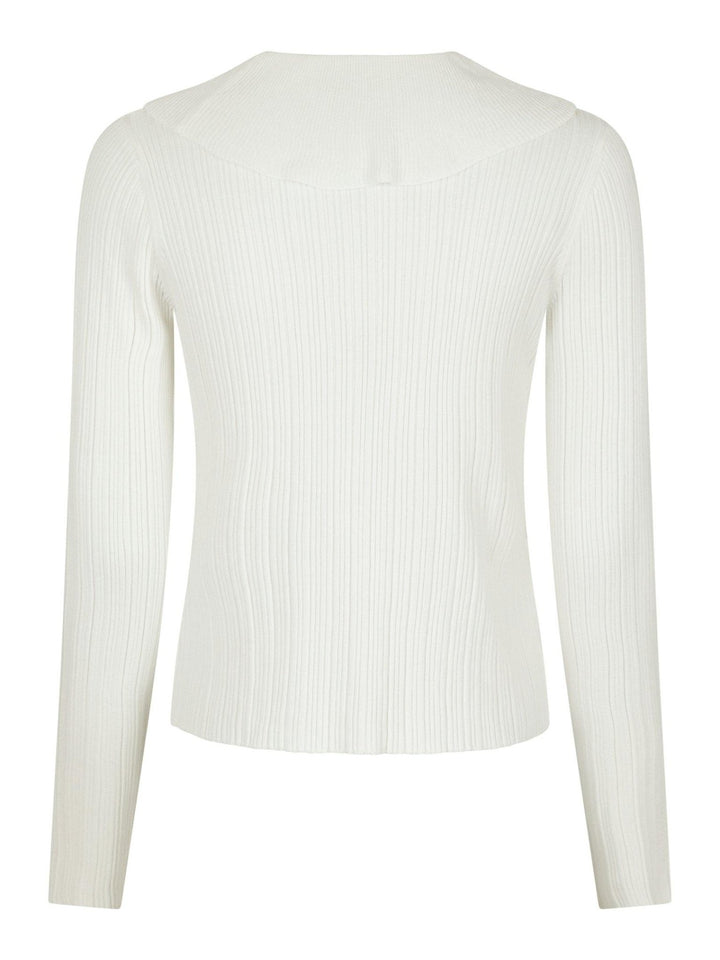 Sahni Knit Blouse Off White | Skjorter og bluser | Smuk - Dameklær på nett