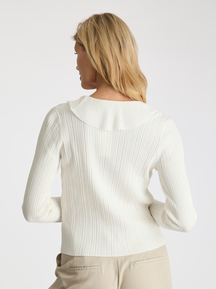 Sahni Knit Blouse Off White | Skjorter og bluser | Smuk - Dameklær på nett