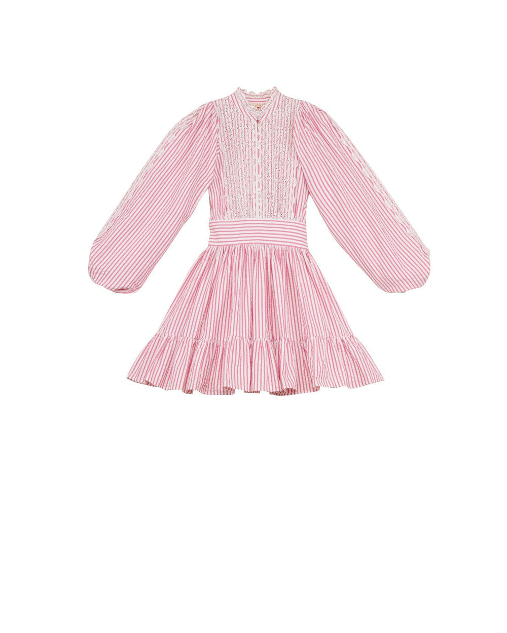 Seersucker Mini Dress Pink Stripe | Kjoler | Smuk - Dameklær på nett