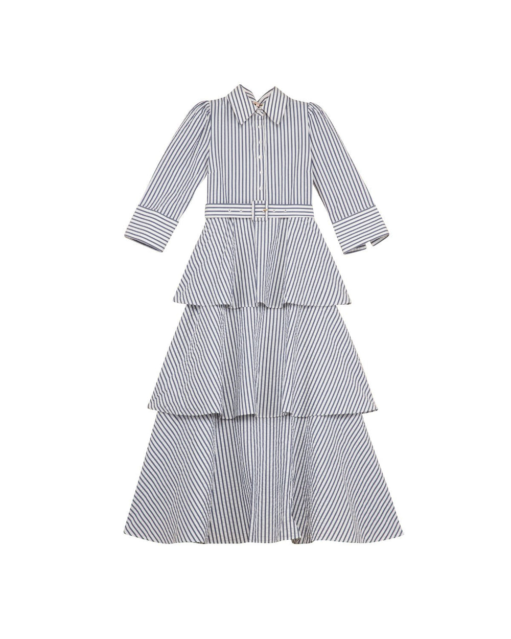 Seersucker Shirt Dress Blue Stripe | Kjoler | Smuk - Dameklær på nett