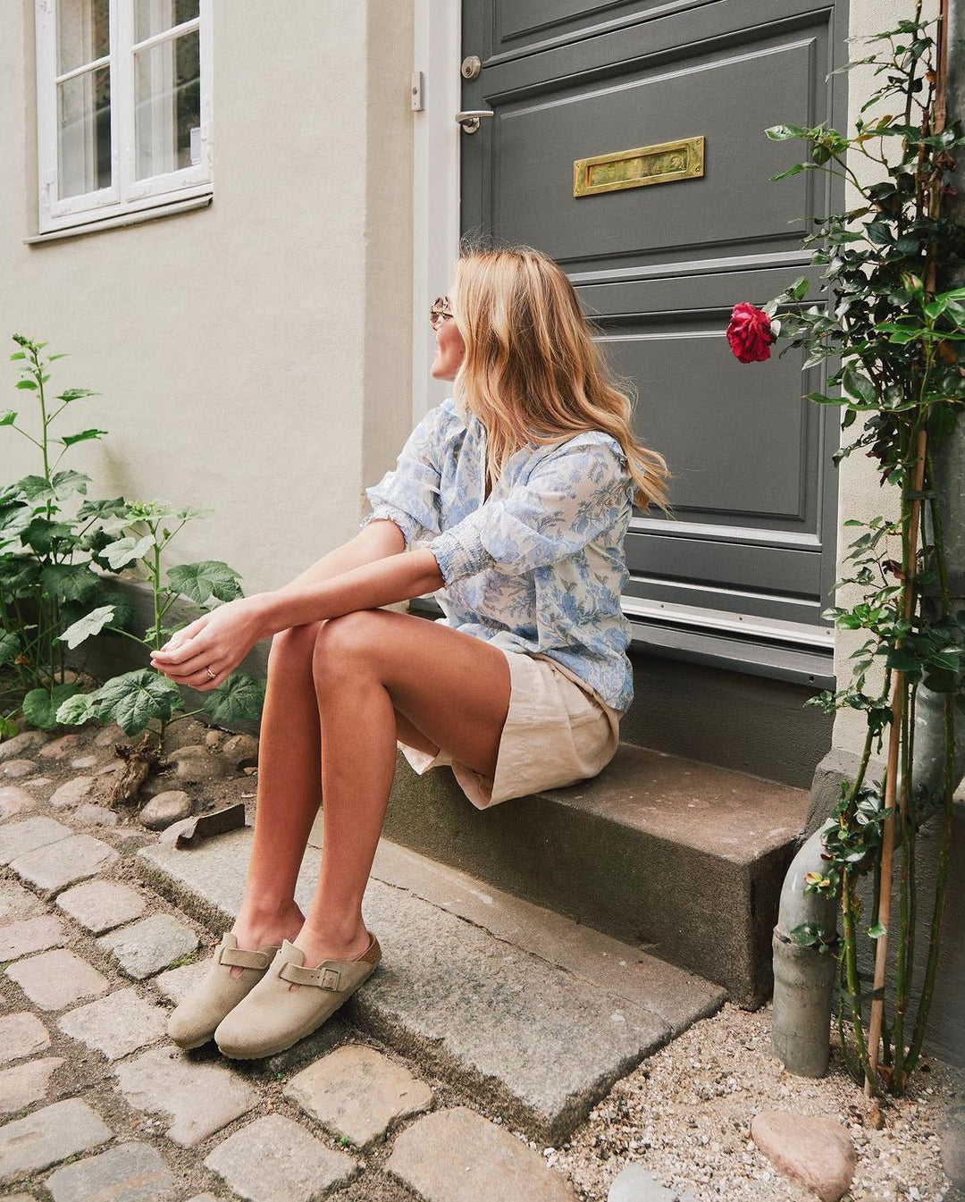 Shea Linen Shorts Sand | Shorts | Smuk - Dameklær på nett