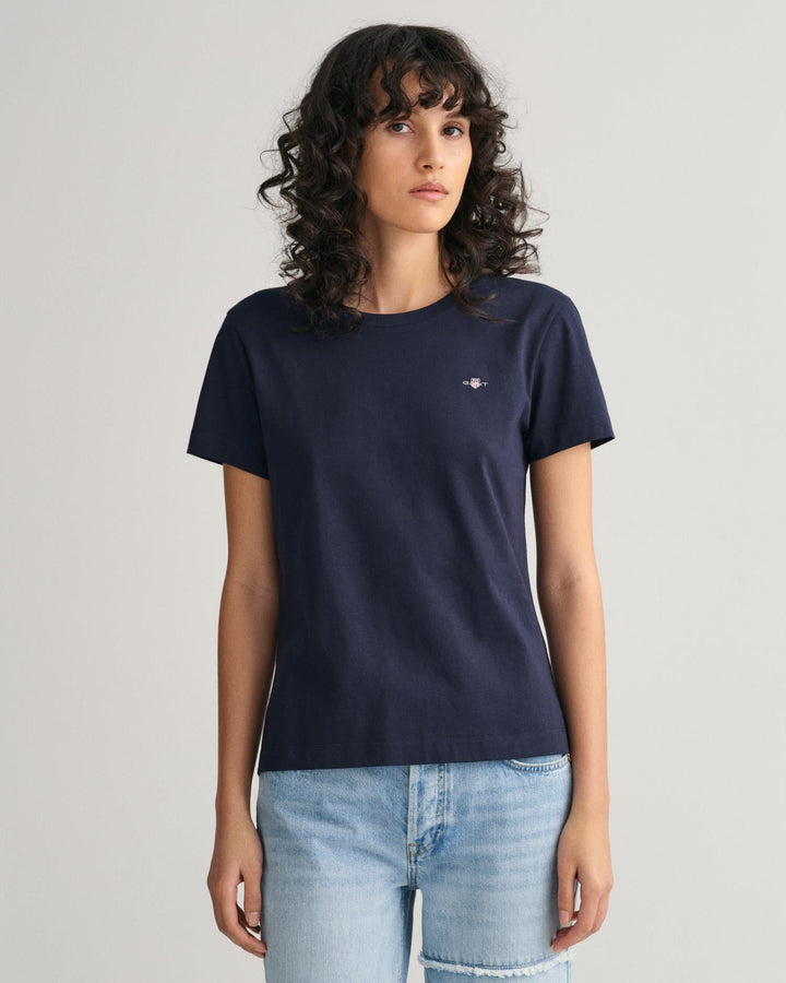 Shield T-Shirt Evening Blue | Topper | Smuk - Dameklær på nett