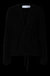 Sia Ras Ls Knit Belt Cardigan Black