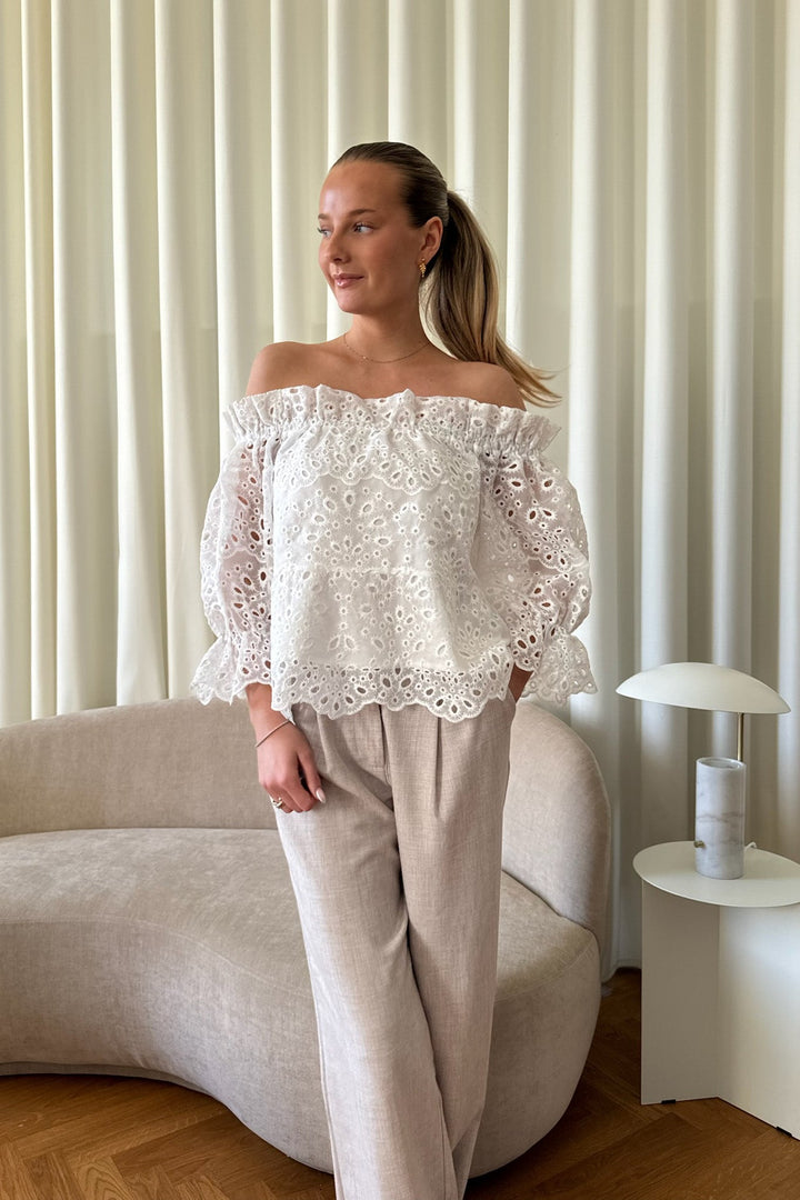 Sigridic Blouse White | Skjorter og bluser | Smuk - Dameklær på nett