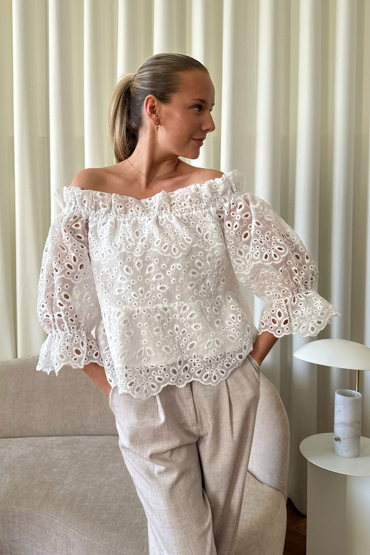 Sigridic Blouse White | Skjorter og bluser | Smuk - Dameklær på nett