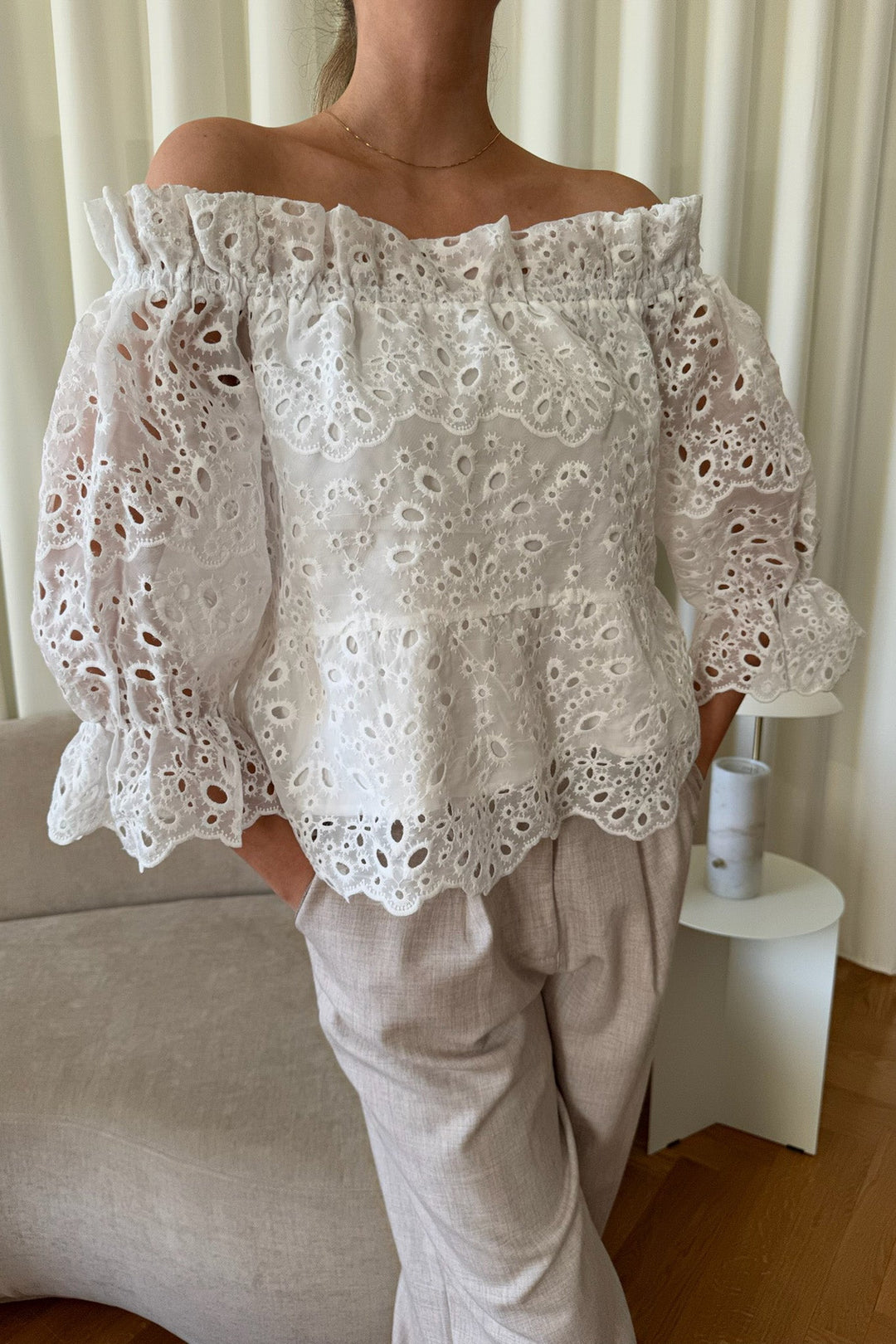 Sigridic Blouse White | Skjorter og bluser | Smuk - Dameklær på nett