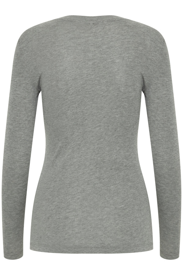 Soffi Tee 1 Light Grey Melange | Topper | Smuk - Dameklær på nett