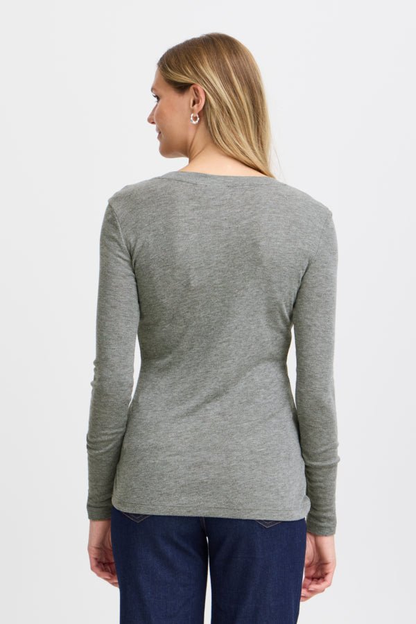 Soffi Tee 1 Light Grey Melange | Topper | Smuk - Dameklær på nett