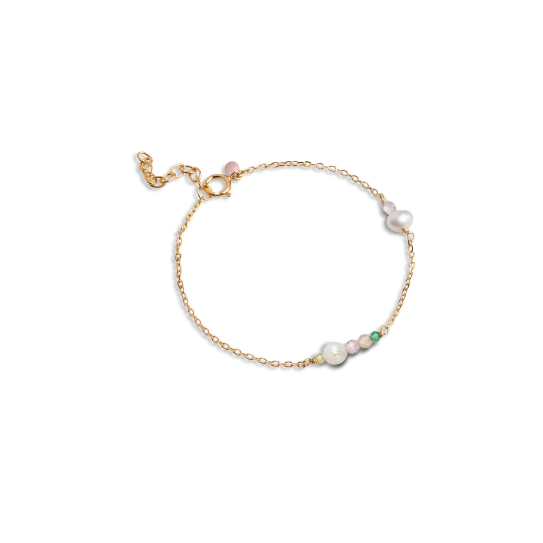 Sofia Bracelets Light Pink, Khaki Green, Peach And Pearl | Accessories | Smuk - Dameklær på nett