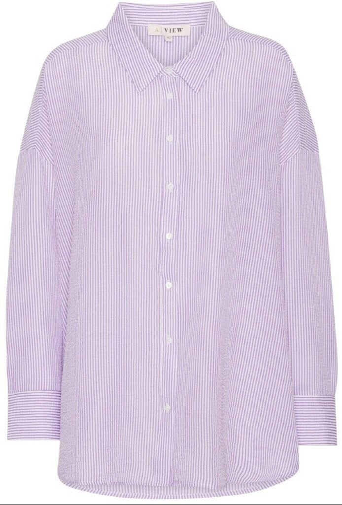 Sonja Shirt Purple/White | Skjorter og bluser | Smuk - Dameklær på nett