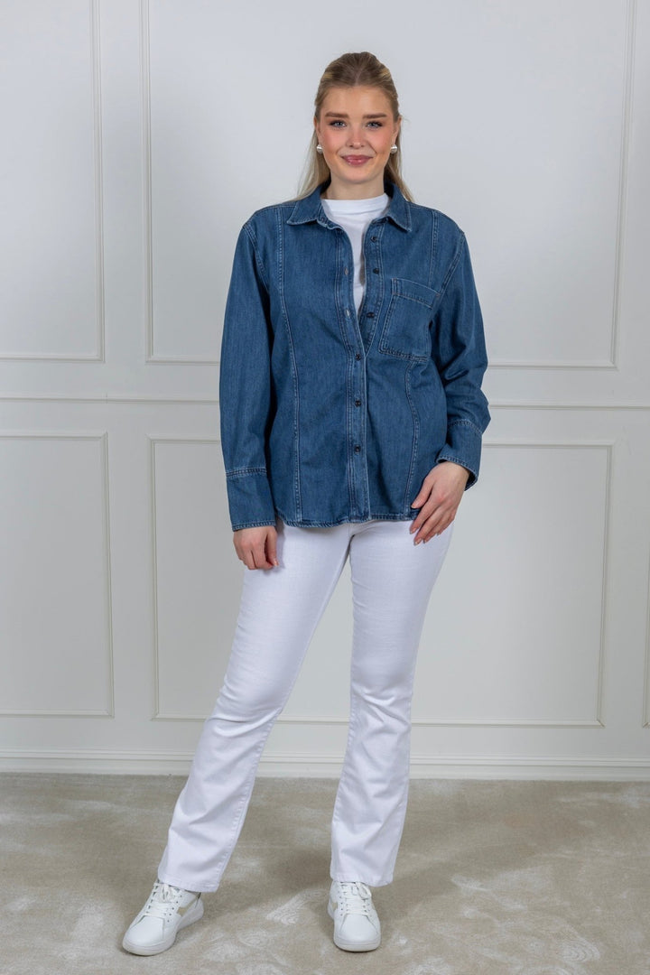 Sophinaiw Classic Shirt Washed Denim | Skjorter og bluser | Smuk - Dameklær på nett