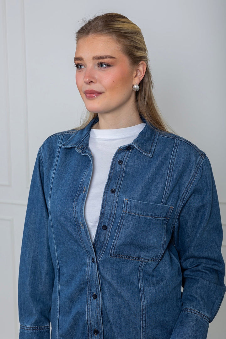 Sophinaiw Classic Shirt Washed Denim | Skjorter og bluser | Smuk - Dameklær på nett