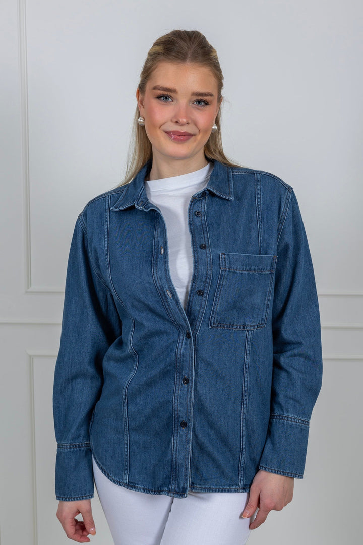 Sophinaiw Classic Shirt Washed Denim | Skjorter og bluser | Smuk - Dameklær på nett