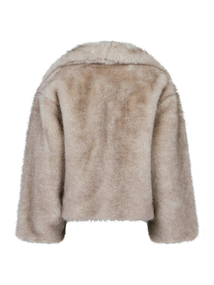 Stephanie Faux Fur Jacket Beige | Yttertøy | Smuk - Dameklær på nett