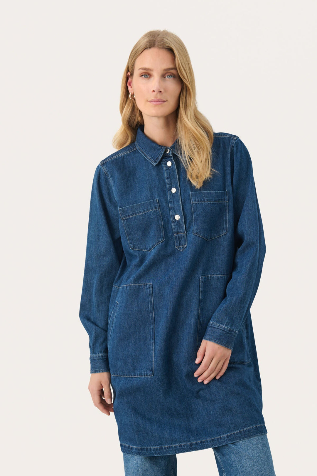 Stinepw Dress Medium Blue Denim | Kjoler | Smuk - Dameklær på nett