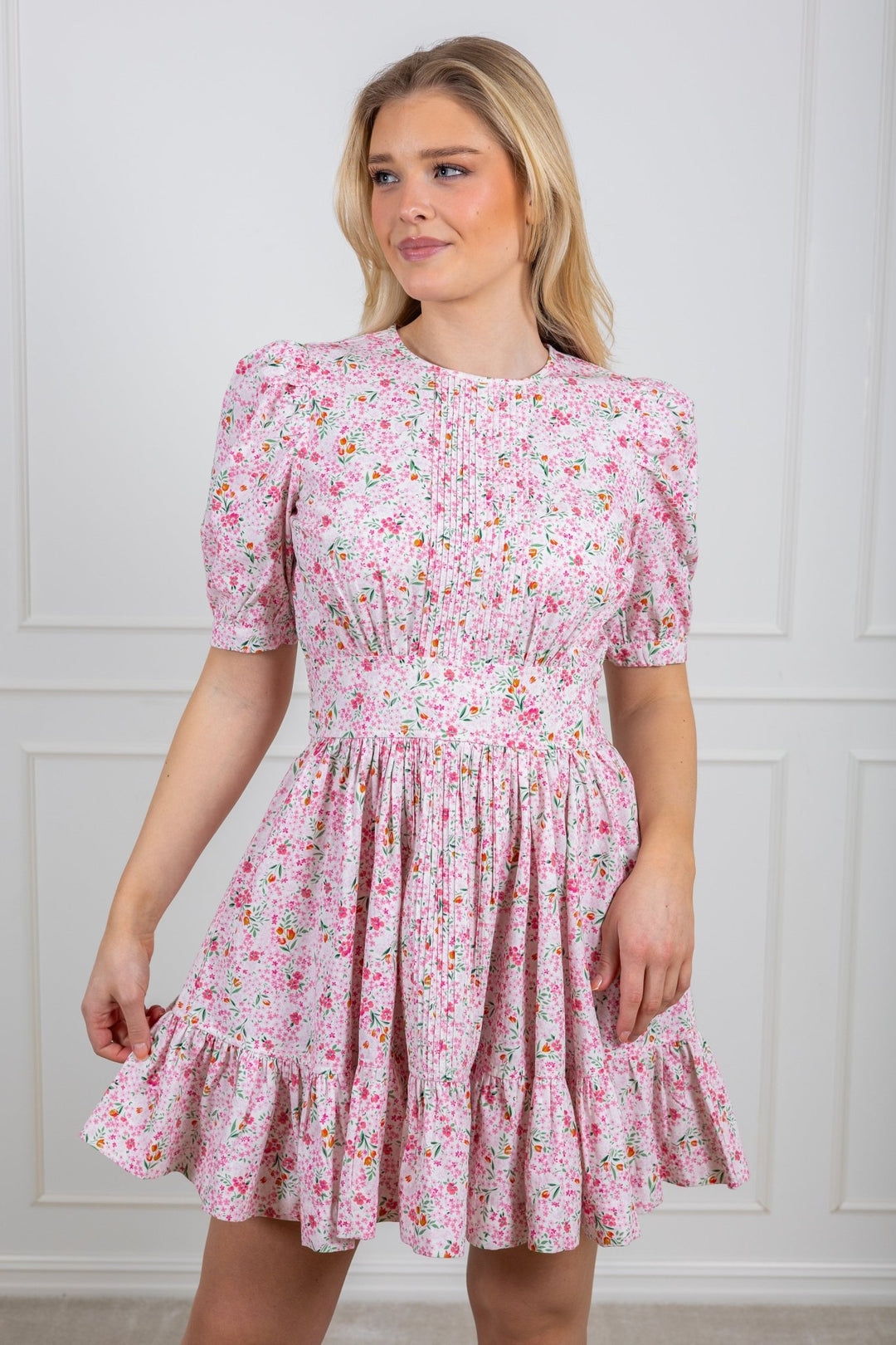 Structured Mini Dress Petite Flowers | Kjoler | Smuk - Dameklær på nett